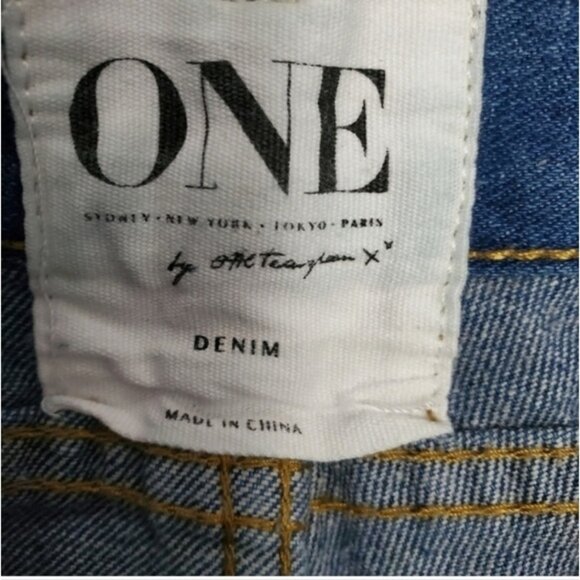 REVOLVE ONE Teaspoon Denim Fringe Distress Shorts - Picture 6 of 9